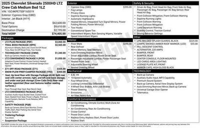 2025 Chevrolet Silverado 2500 HD Crew Cab Standard Box 4-Wheel Drive LTZ