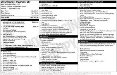 2026 Chevrolet Traverse LT w/2LT