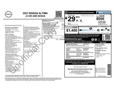 2021 Nissan Altima 2.5 SR AWD Sedan