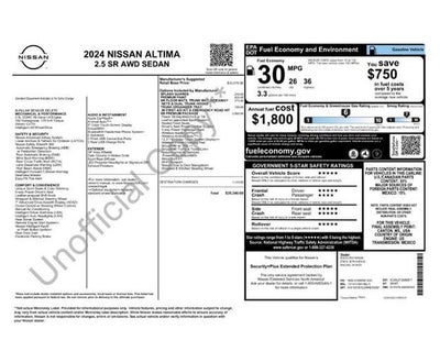 2024 Nissan Altima 2.5 SR AWD Sedan