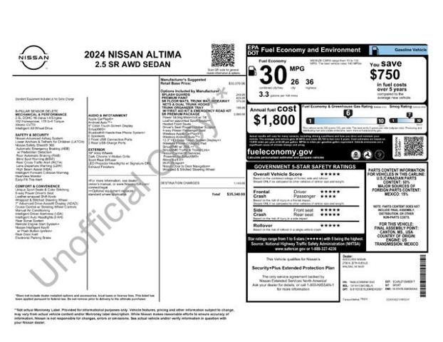 2024 Nissan Altima 2.5 SR AWD Sedan