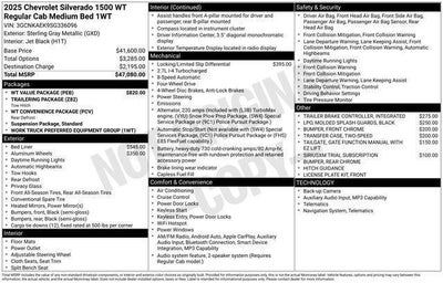 2025 Chevrolet Silverado 1500 Regular Cab Standard Box 4-Wheel Drive WT