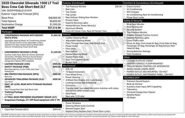 2020 Chevrolet Silverado 1500 Crew Cab Short Box 4-Wheel Drive LT Trail Boss