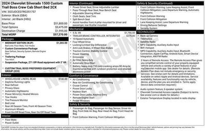 2024 Chevrolet Silverado 1500 Crew Cab Short Box 4-Wheel Drive Custom Trail Boss