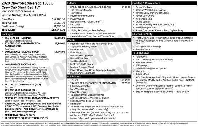 2020 Chevrolet Silverado 1500 Crew Cab Short Box 4-Wheel Drive LT