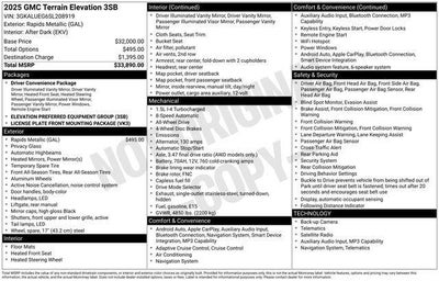 2025 GMC Terrain AWD 4dr Elevation
