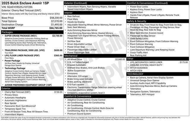 2025 Buick Enclave 4dr Avenir