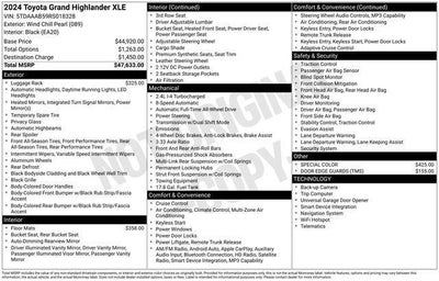 2024 Toyota Grand Highlander XLE AWD (Natl)