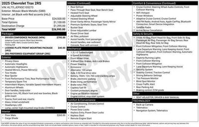 2025 Chevrolet Trax FWD 4dr 2RS