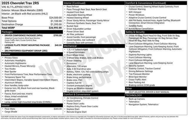 2025 Chevrolet Trax FWD 4dr 2RS