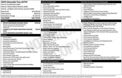 2025 Chevrolet Trax FWD 4dr ACTIV