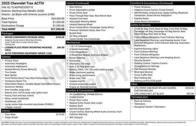 2025 Chevrolet Trax FWD 4dr ACTIV